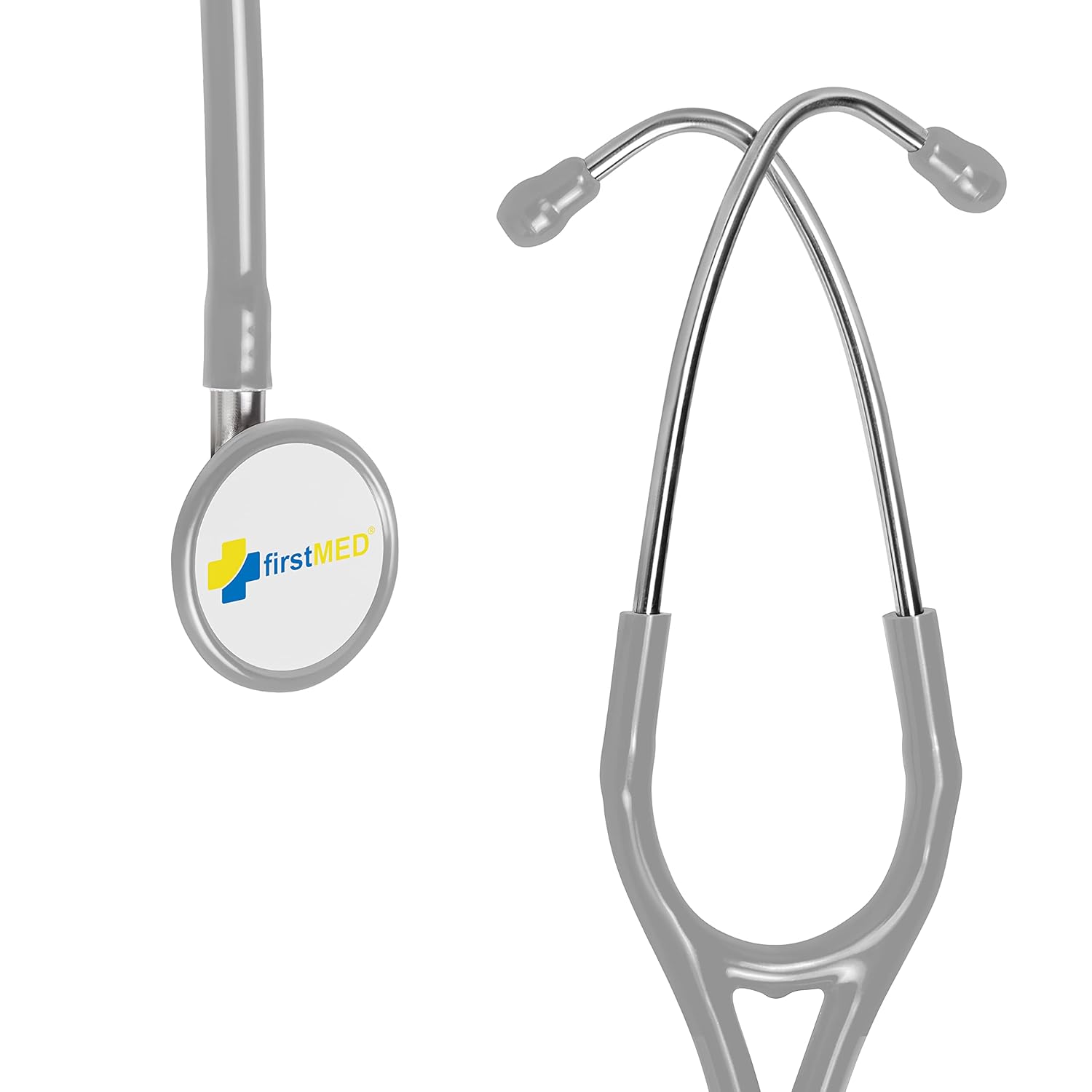 Firstmed Professional Acoustic Stethoscope ST-01 - Lightweight, Durable, Dual-Lumen Design, Comfortable Ear Tips (Grey)