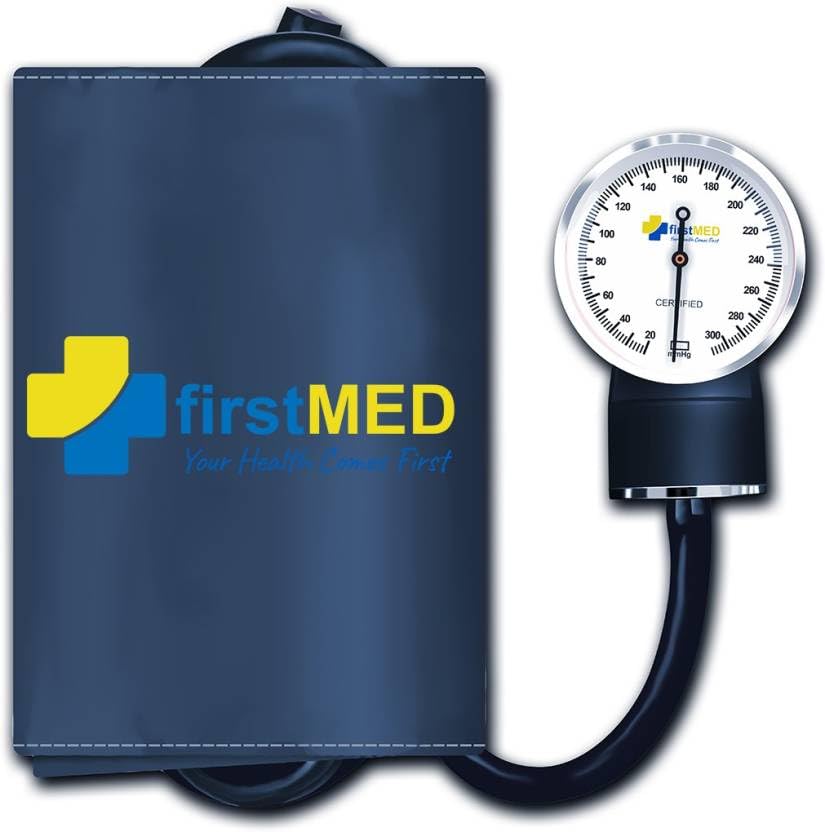 FirstMED FM Series 06 Aneroid Type Manual Blood Pressure Monitor with Stethoscope BP Monitor (Black)